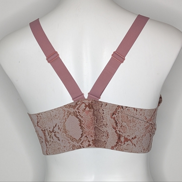 Victoria's Secret On Point Pink Snakeskin Print Lightly Padded Bra M - Picture 4 of 9